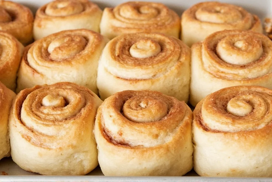 Freshly baked homemade cinnamon yeast rolls with glossy icing drizzled on top, showing perfect spiral layers