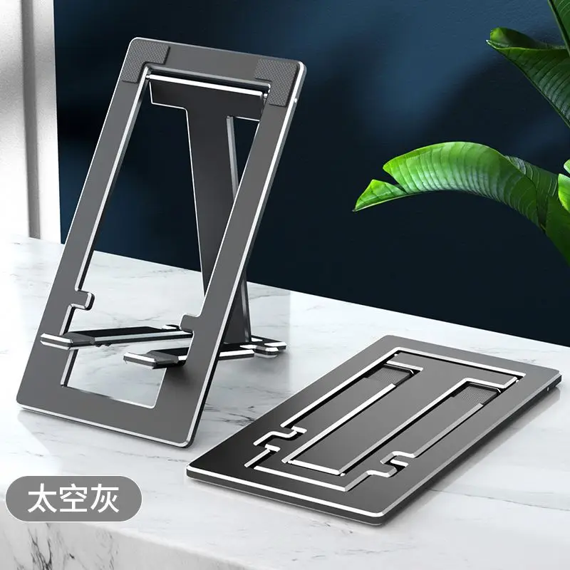 

Metal bracket 45 degree folding shelf brackets TOLhn new universal aluminum alloy portable phone and tablet display stand holder, Red/dark green/gray/silver