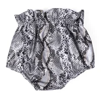 

Wholesale Fashion Kids snake print faux leather bummies shorts