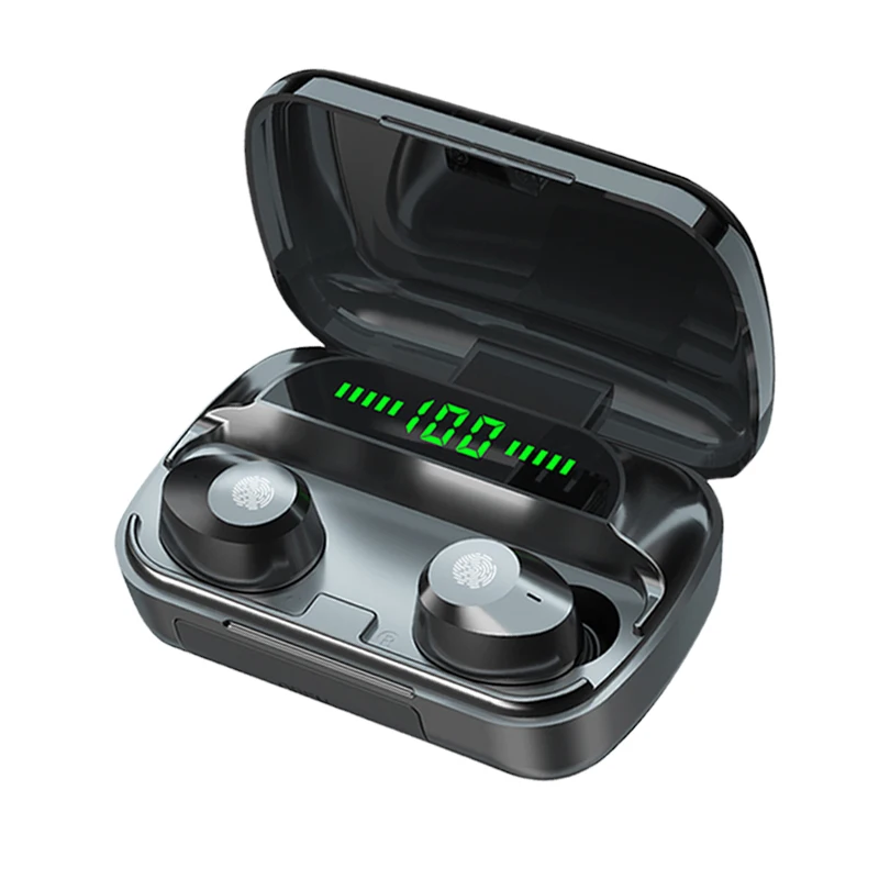 

M5 Earphone Magnetic Hatch Cover headset HD LED Digital Screen Waterproof Wireless Headphones Earbuds