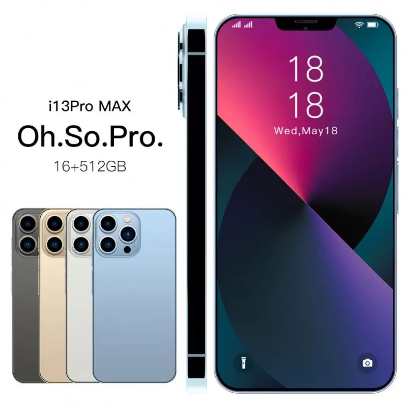 

Free best seller PHONE13 PRO MAX 12GB+512GB 6.7 Inch full Display Android 10.0 Mobile Phone I13 PRO MAX Cell Phone Smartphone