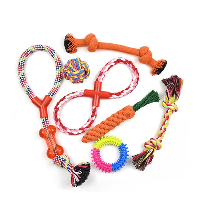 

Eco Friendly Top Quality Pet Toys Cotton Dog Chewing Toy Rope Dog Chew Toys, As picture (customizable)