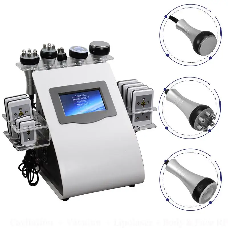 

6 in 1 rf radio frequency vacuum cavitation lipo laser for weight loss slimming treatment beauty machine