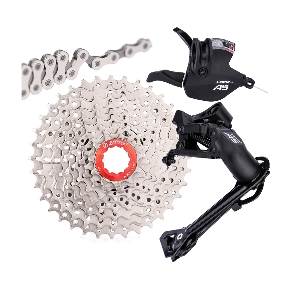 

ZTTO Mountain Bicycle 9 Speed Group Set 9 Speed Shifter Rear Derailleur Chain 9S 42T 40T 36T 34T 32T Freewheel Groupset