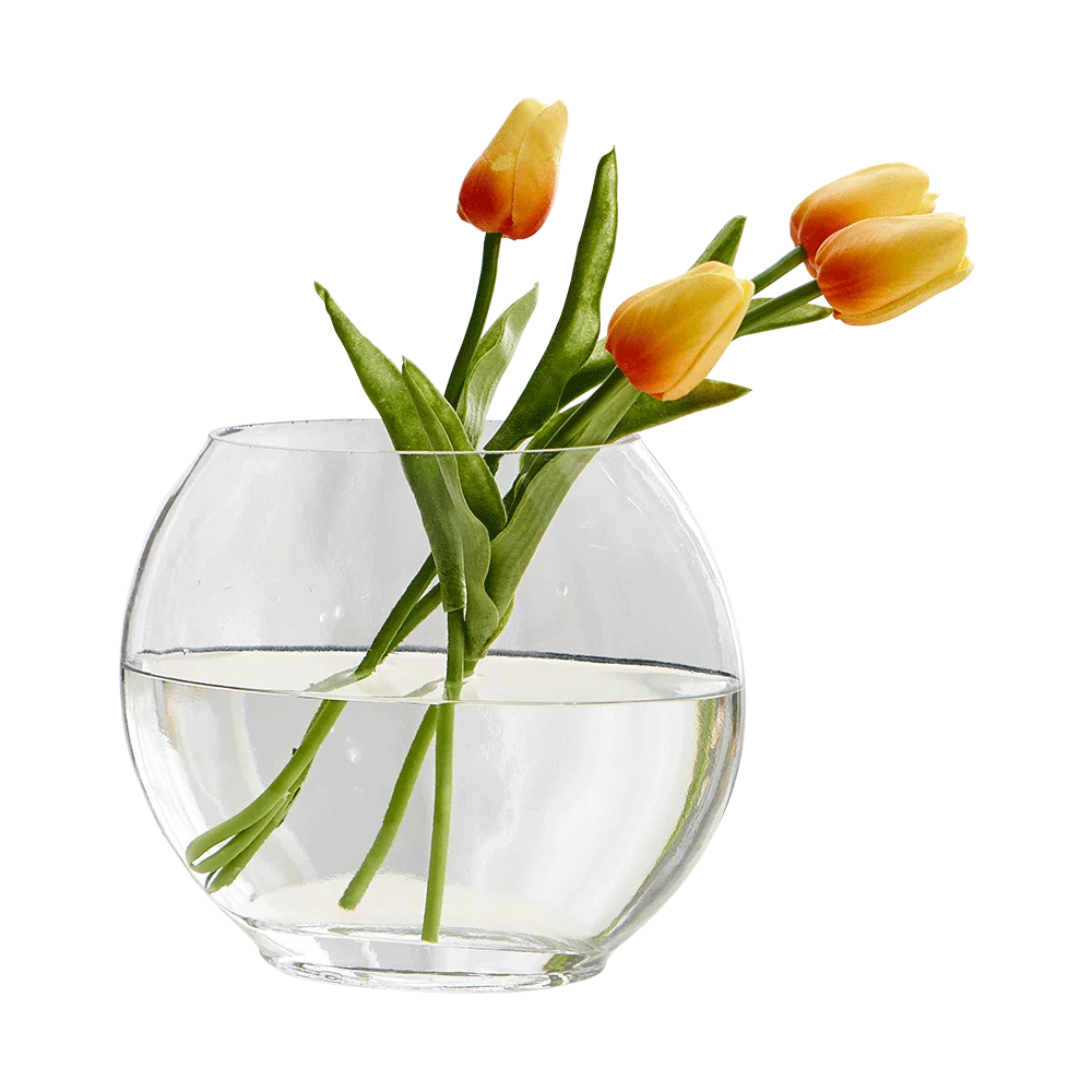 

nordic vase Flat glass flower vase modern vase ins Transparent Living room bedroom office home decoration Creative ornaments