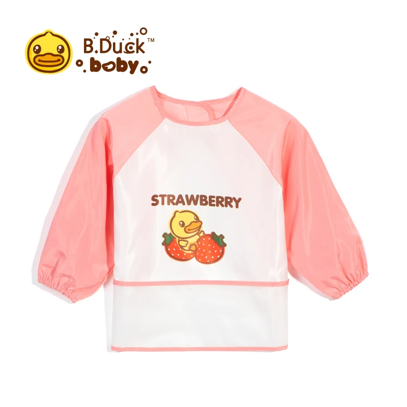 

Wholesale Custom B.DUCK Baby Infant Toddlers Cartoon Unisex Waterproof Smock Dress for Children 1-3 years old