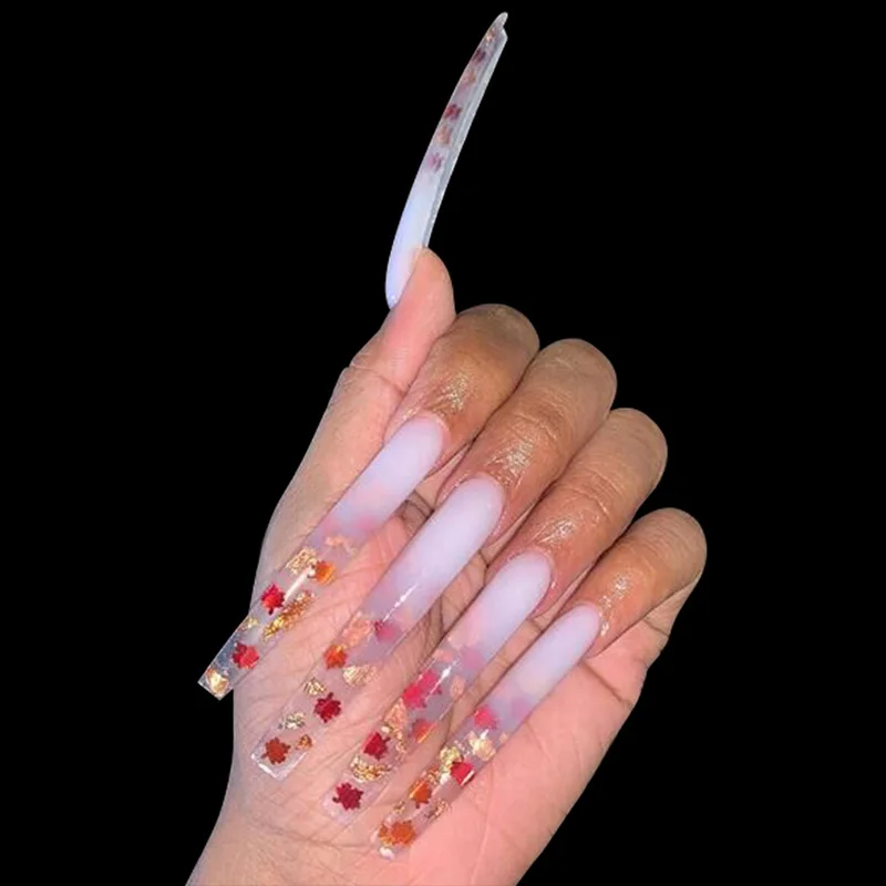 

XXXL Ultra Long Half Cover Pointy Nails Stiletto Heels Craft Nail Performing Art False Nail Patches Transparent Nature Color, Natural,clear