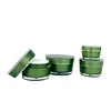 screen printing taper shape 5ml 15ml 30ml 50ml 2 oz /60ml green plastic jar container cosmetic plastic cream jar