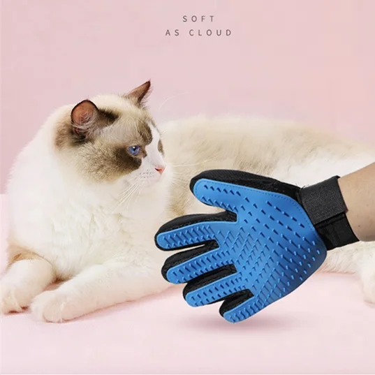 

Custom Silicone Pet Hair Remover Brush Glove Deshedding pet bath glove for Dog Animals Bathing, Customized color