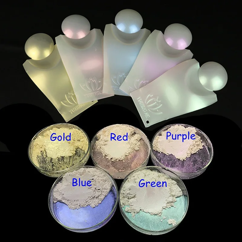 

Rainbow Color Pearl Pigment Interference Mica Powder Pigments