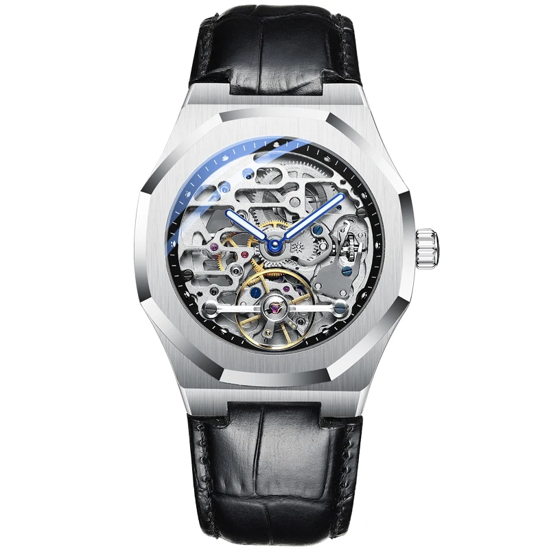 

AILANG Top Grade Genuine Leather Band Men Luxury Brand Automatic Movement Mechanical Wrist Watch reloj de mano, 3 colors
