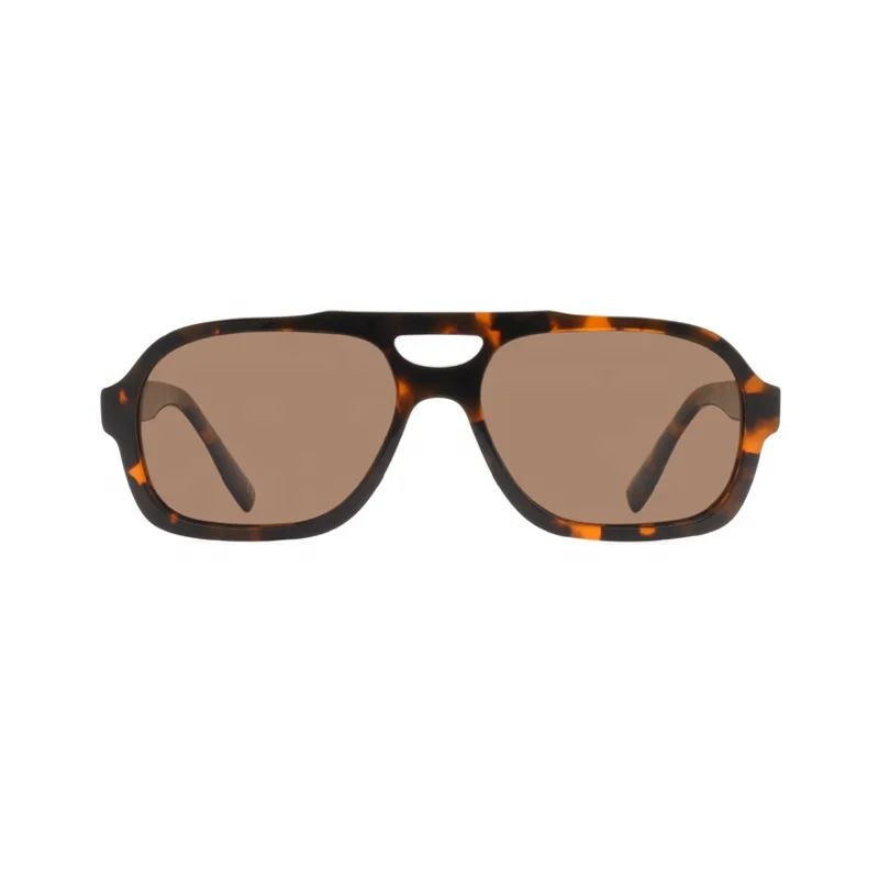 

2023 Fashion Design Men Square Double Bridge Uv400 Polarized Acetate Shades Sunglasses Sun Glasses