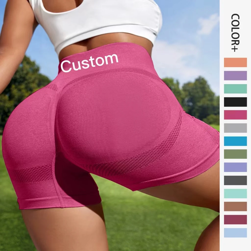 

Custom logo Women's Yoga Workout Gym Fitness Shorts Hip Lifting Scrunch Butt Leggings nvgtn