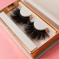 

SL hand made 25mm Long 3D mink lashes extra length mink dramatic full strip thick 25 mm false eyelash