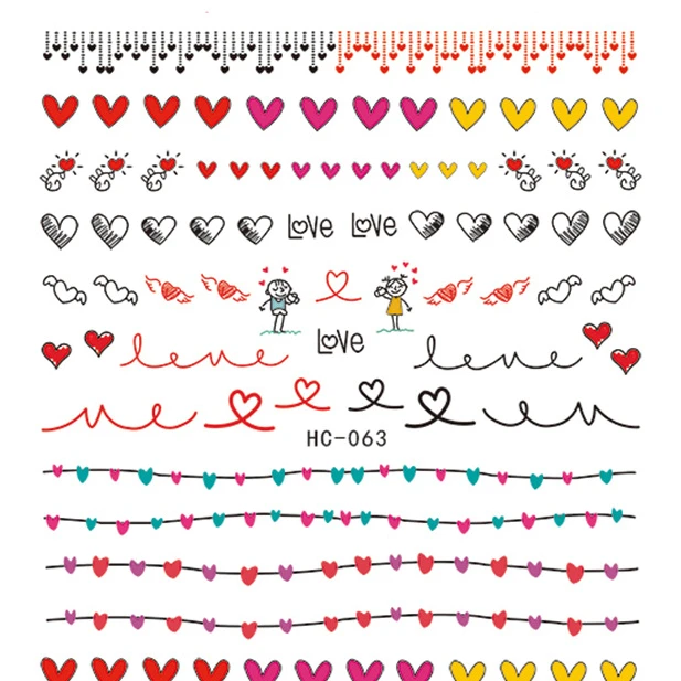

HC063-HC073 Valentine's Day series of candy nail stickers nail stickers nail accessories