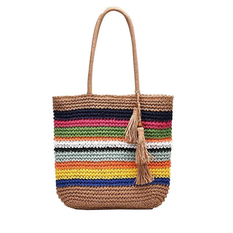 

Large-capacity beach bag women's summer popular new straw woven shoulder bag