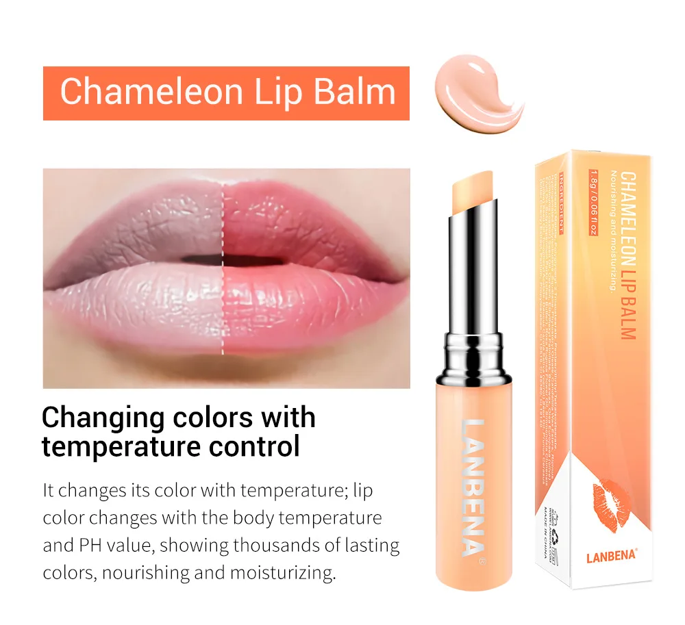 Lanbena Rose Hyaluronic Acid Lip Balm Temperature Change Nourish