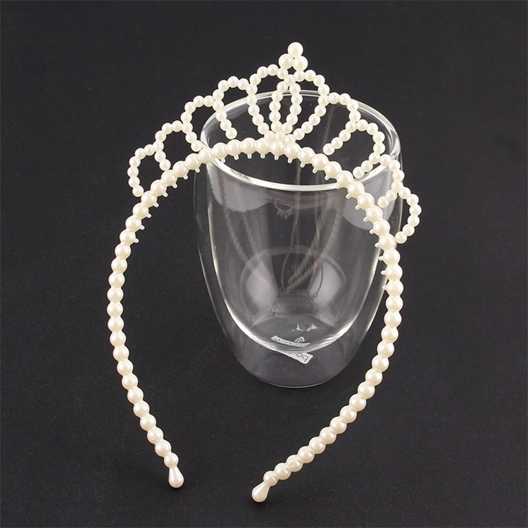 

Fashion Custom Women Korean Simple Hair Accessories Braided Pearl Hair Band For Women