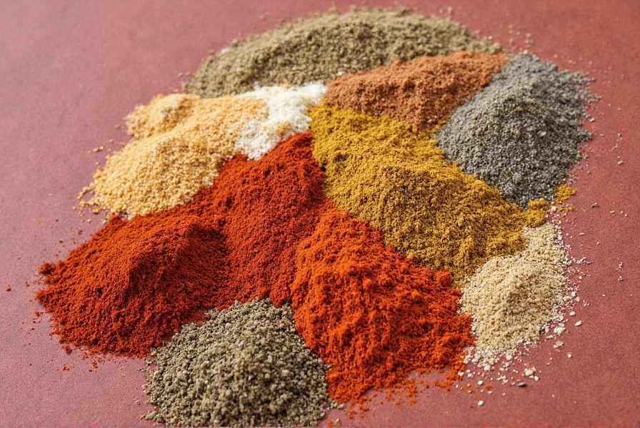Chef toasting spices in a cast iron skillet