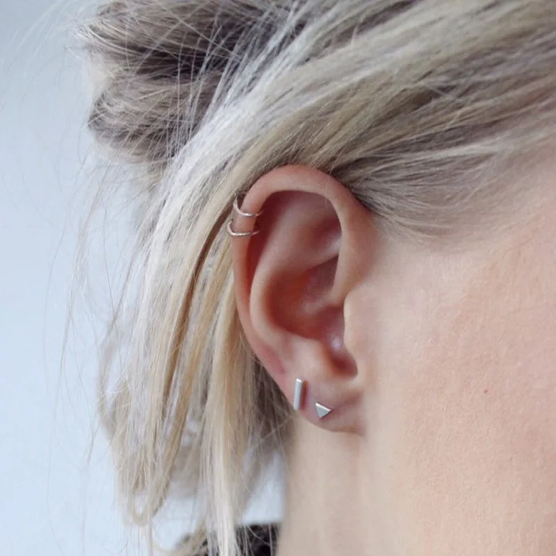 

eManco Geometric Layer Set Of Stud Earring For Women 2021 Stainless Steel Gold Plated Earrings Ear Buckle Fine Jewelry Wholesale