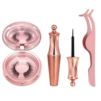 

2019 Amazon Hot Sell Magnetic Eyeliner Kit Easy To Wear Strong Suction magnetic Eyelashes With Eyeliner