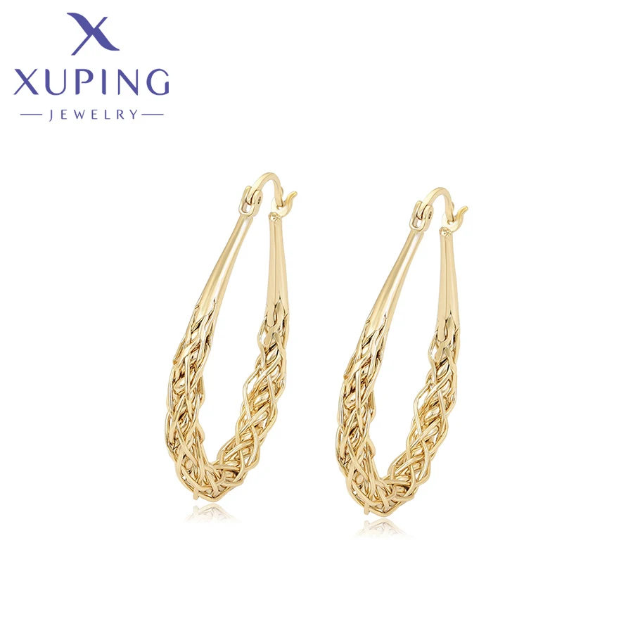 

X000765685 xuping jewelry fashion simple Hollow out earring 14K gold hoop earrings fine jewelry earrings women luxury 2023