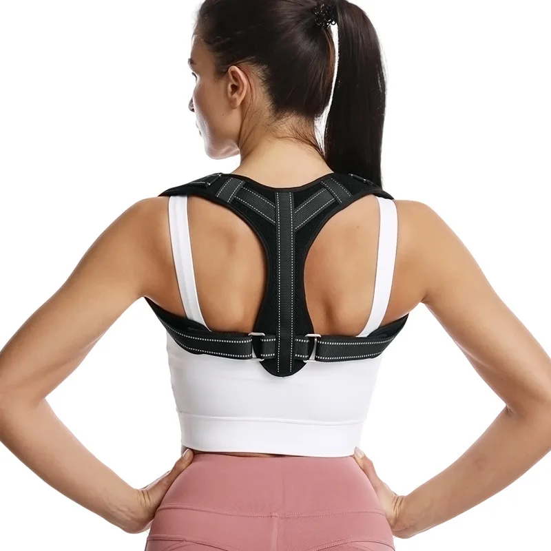 

Effective Comfortable Best Adjustable Back Support Posture Brace Back Posture Corrector for Shoulder and Back Pain Relief, Black