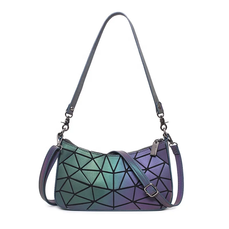 

fashion trend chain shoulder geometric handbag 2021 women underarm bags, Luminous