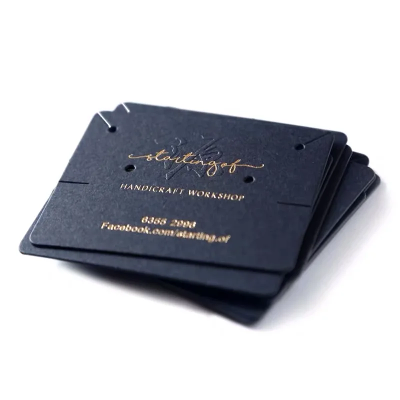 

Fashion  printed logo paper earrings jewelry necklace display card for ring