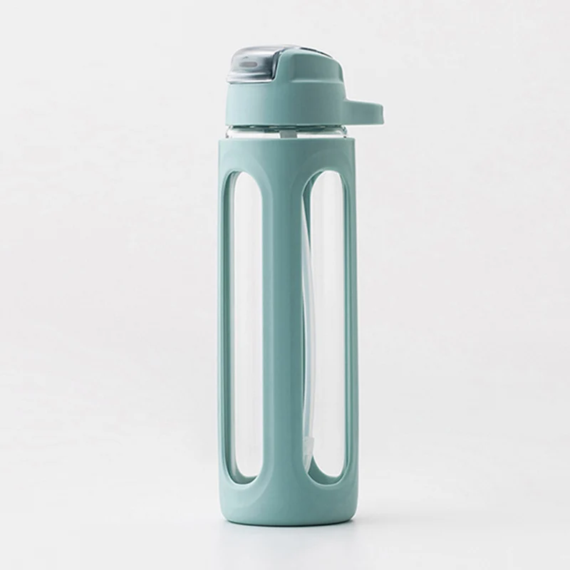 

Grink proper price good quality borosilicate glass silicone water bottle 550ml, Customized