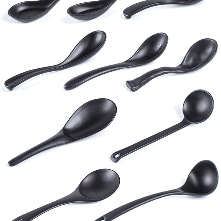 

Black Frosted Spoon Melamine Porcelain Spoon Commercial Catering Restaurant Restaurant Spoon