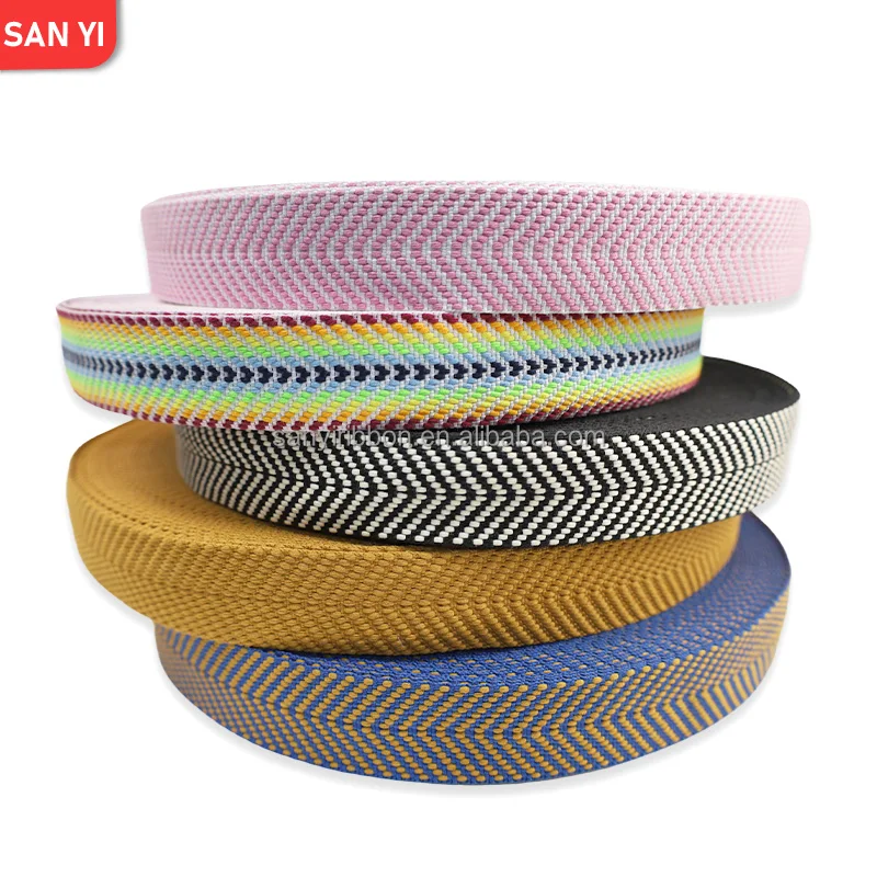 Customized Polyester Jacquard Webbing Retro Geometric Pattern Shoulder Strap Ethnic Style Webbing Strap Custom Webbing