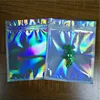 Custom printed eyelashes makeup brush hologram laser pouch/zip lock hologram foil bags