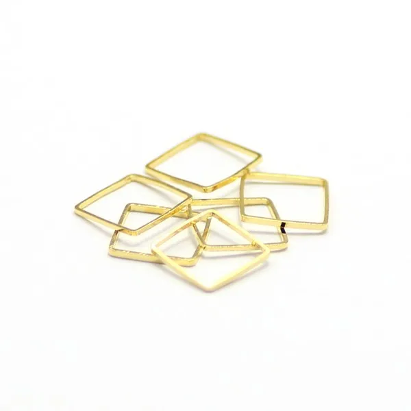 

Wholesale Custom  Brass Square Machine Cut Closed Jump Ring Soldered Jump Rings Closed, Many colors available