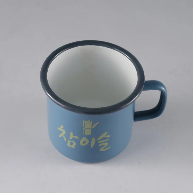 

Mikenda 350ml color change enamel cup gifts customized LOGO thickened customized enamel mug