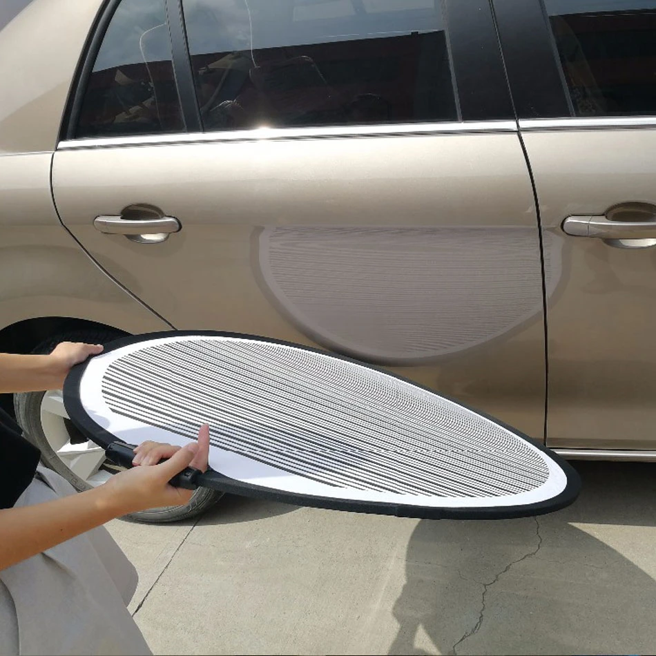 

80cm Circular Striped Flexible Foldable Lined Light Reflector Board Dent Panel Portable Designed car Light Board Led for Car,