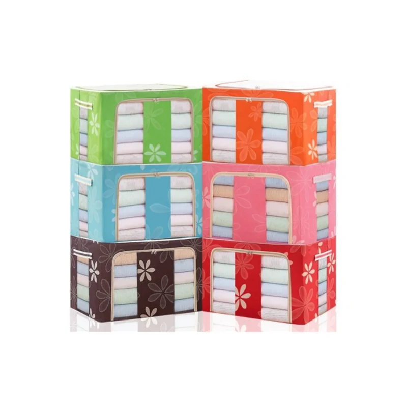 

Oxford Fabric with Steel Frame Foldable Clothing Storage Bags ZGJ-0114