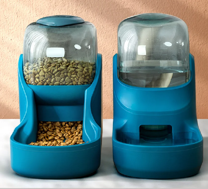 

2021 Amazon Automatic Pet Feeder and Water Dispenser Sets for Small Medium Dogs Cats Pets Puppy Kitten Rabbit Bunny Animals