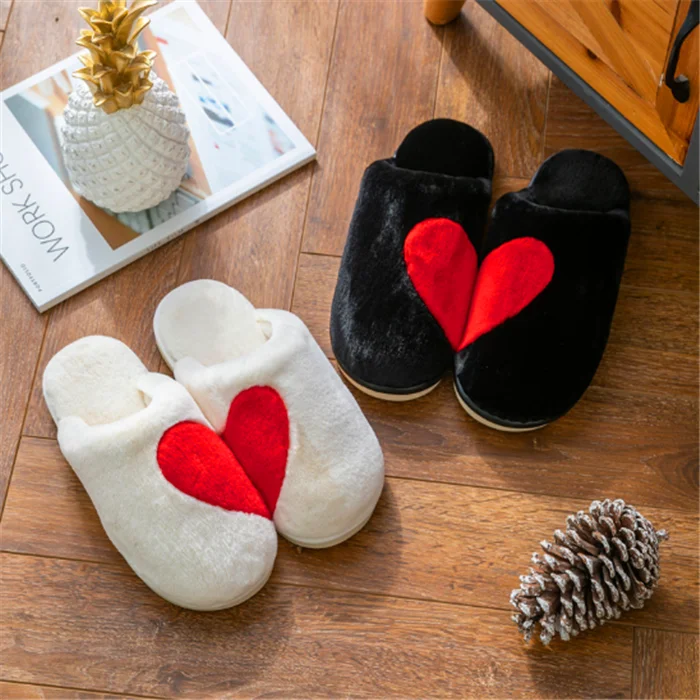 

Factory Outlet Love Printed Ladies Home Fur Interior Home Shoes for Women, Custom