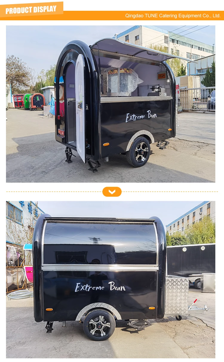 TUNE Carro de Comida Mobile Kitchen Van BBQ Food Trucks Mobile BBQ Food Cart factory