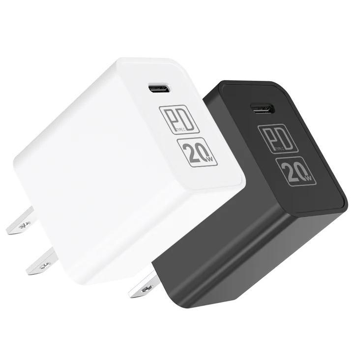 

20w Original Fast Pd Charger Type c Us Wall Charger Plug Usb-c Power Adapter For Iphone 12, White/black