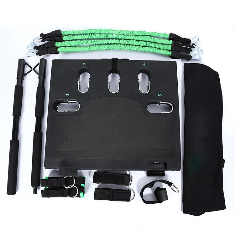 

Full Portable Home Gym Workout Fitness Resistance Bands Board Set, Green red