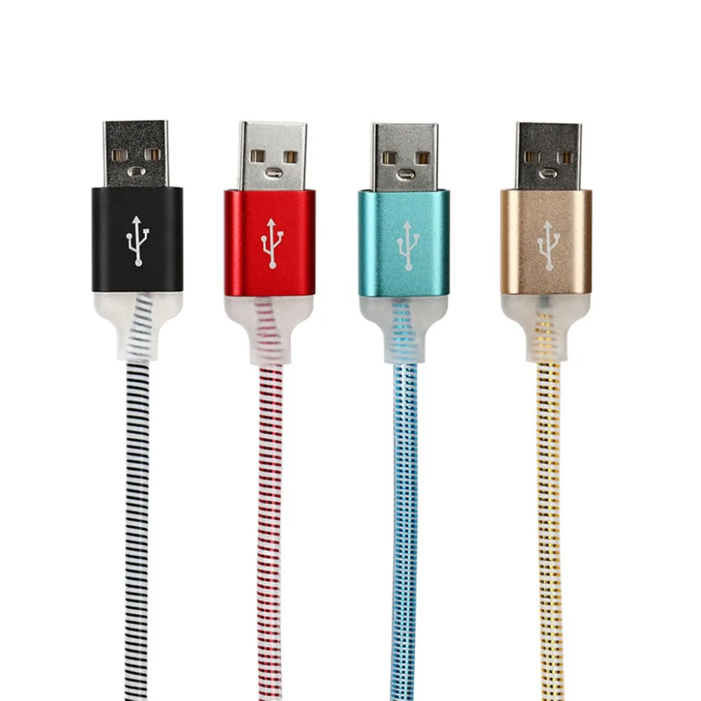 

1 PC 1 PC LED Light Flashing Metal Alloy USB 3.1 Type C Data Sync Fast Charging Cable Fast Charging