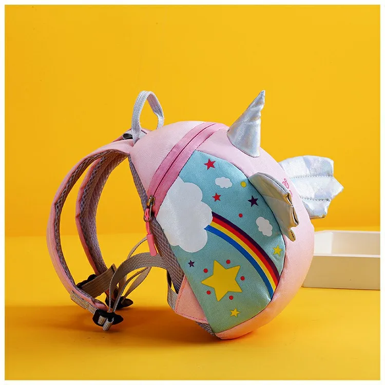 

Cute Cartoon Unicorn Mini Backpacks Toddler Walking Backpack Little Kid Boys Girls Anti-Lost Travel Bag with Safety Leash, Customized color