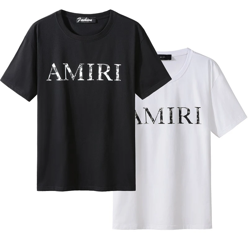 

Summer new casual t-shirt camouflage print youth round neck short-sleeved quality Amiry men t shirt