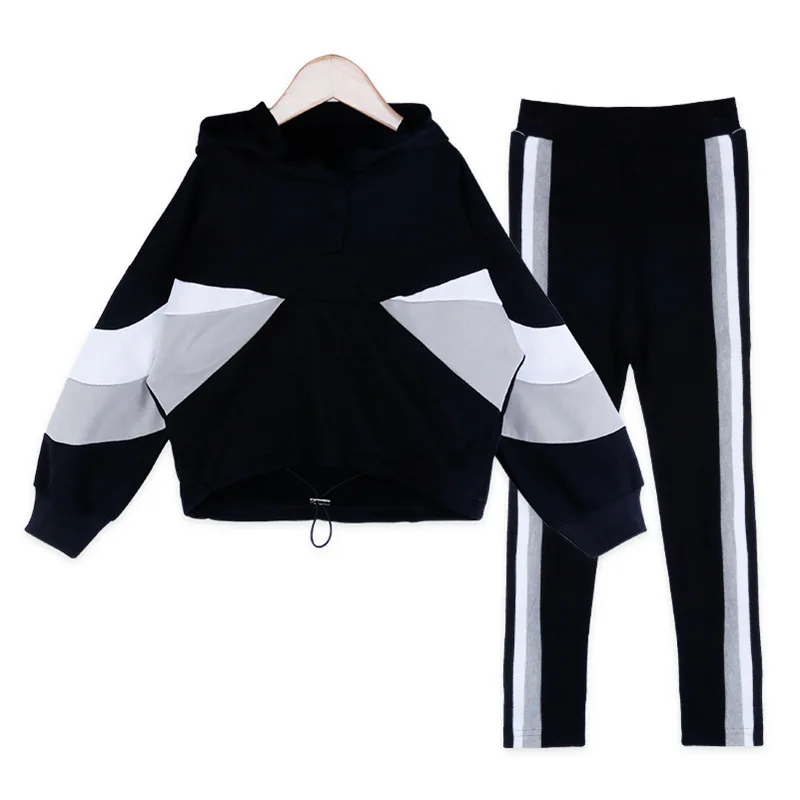 

New spring Autumn Wear 2020 older children clothing hoodie fashionable two pieces suit children clothes dress for girls, As pic shows, we can according to your request also