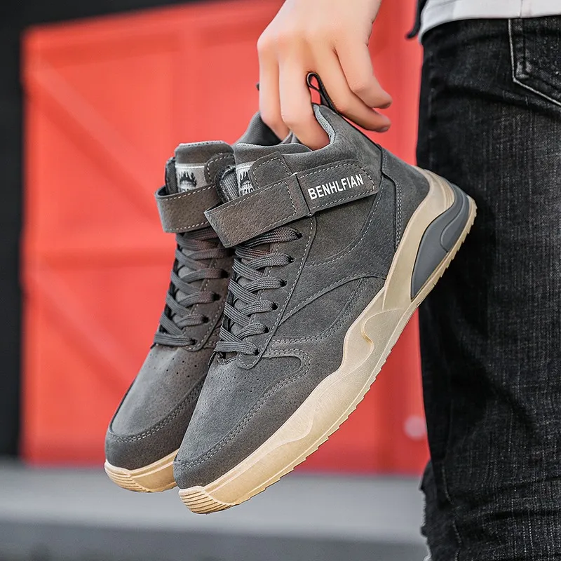 

Hot sale mens casual snow winter sepatu boots, Grey,khaki