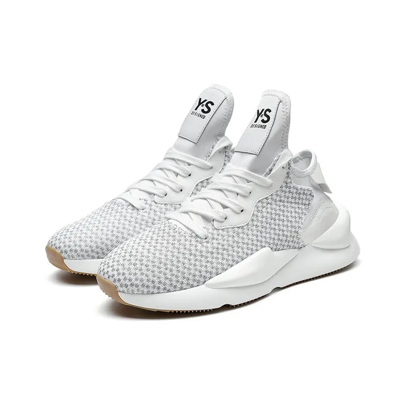 

2021 Autumn New Fashion Design Breathable Flying Upper Soft Sole Sport Shoes Running Man, Black, white, grey (39-45)