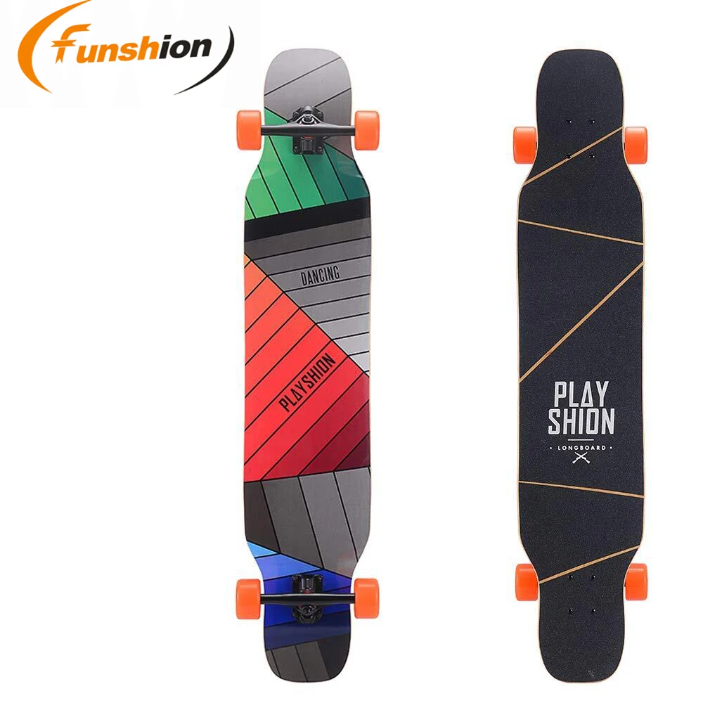 

Funshion 44 Inch 46 inch Canadian/China northeast 8 ply Maple freestyle Dancing Longboard for girls