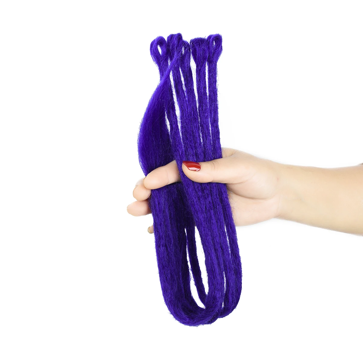 

Purple dreadlocks extension de cabell par la vent soft hair braids braided synthetic wigs men dreadlock twists